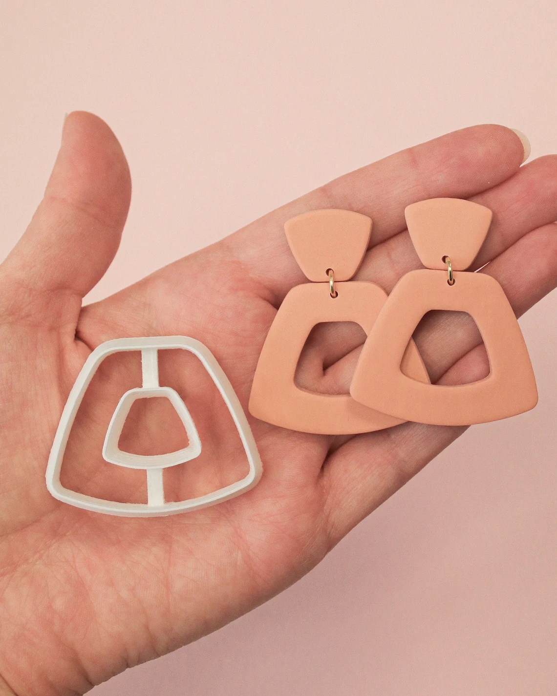 Neue weiche Keramik Ohrringe schneiden Matrize Geometrie 3D-Druck hohle Pla Form DIY ins Französisch Ohrring Schmuck Anhänger Herstellung Werkzeug – Detail 7