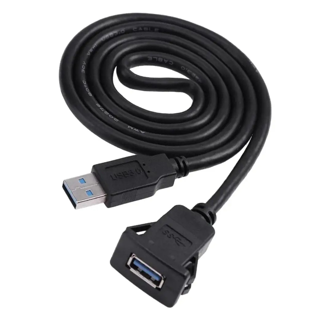 Car Dashboard Flush mountinging Panel 1M USB Extension Cable,1pc