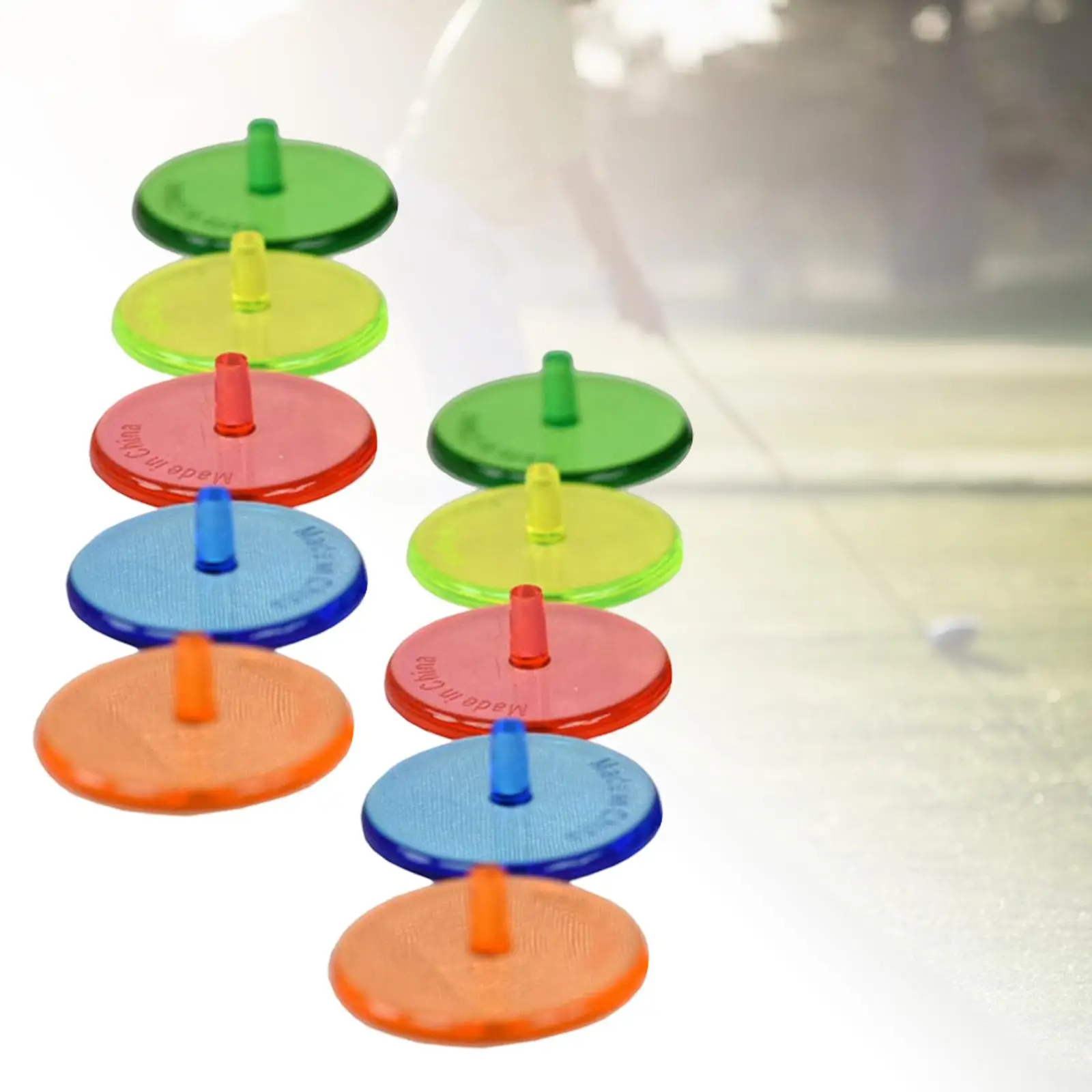 10x Golf Ball Markers  Gift Position  Accessories Base Multicolor 24mm for Training Unisex Practice Outdoor