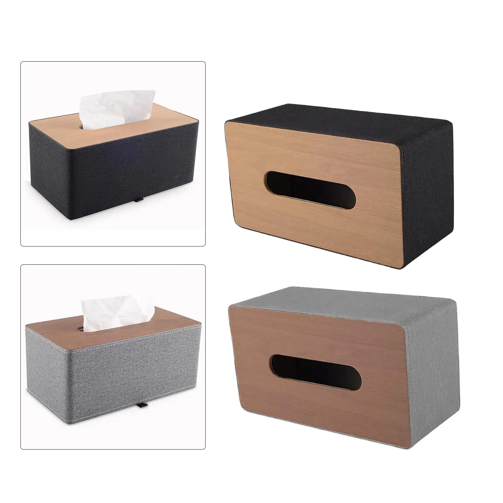 PU Leather Tissue Box Holder Anti Moisture Pumping Paper Case Tissue Dispenser Tissue Box Cover for Paper Towel Bag Decoration