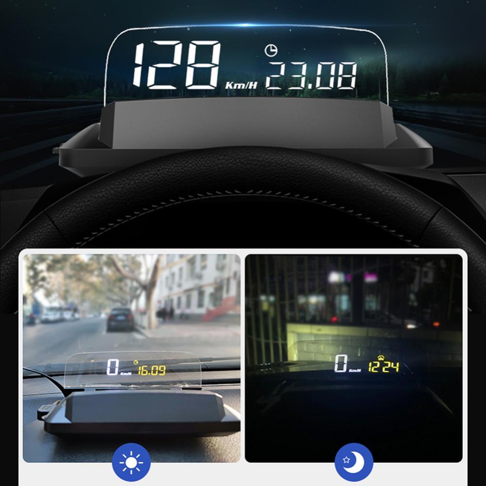 Дисплей на лобовое стекло автомобиля OBD2 HUD Mirror L3, цифровой проектор  скорости на лобовое стекло, бортовой компьютер, температура топливного  пробега | AliExpress