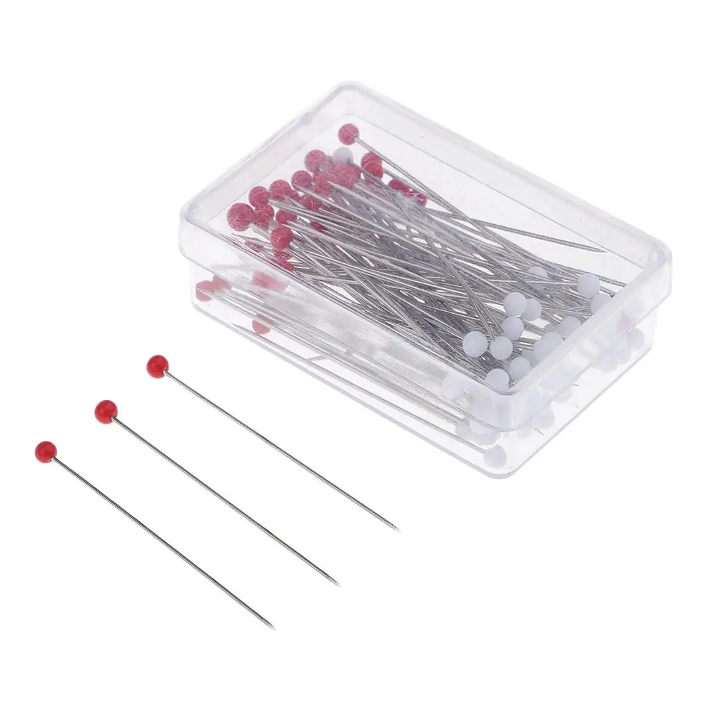100pcs Glass Ball Head Patchwork Quilting Sewing Pins for Tailor Embroidery