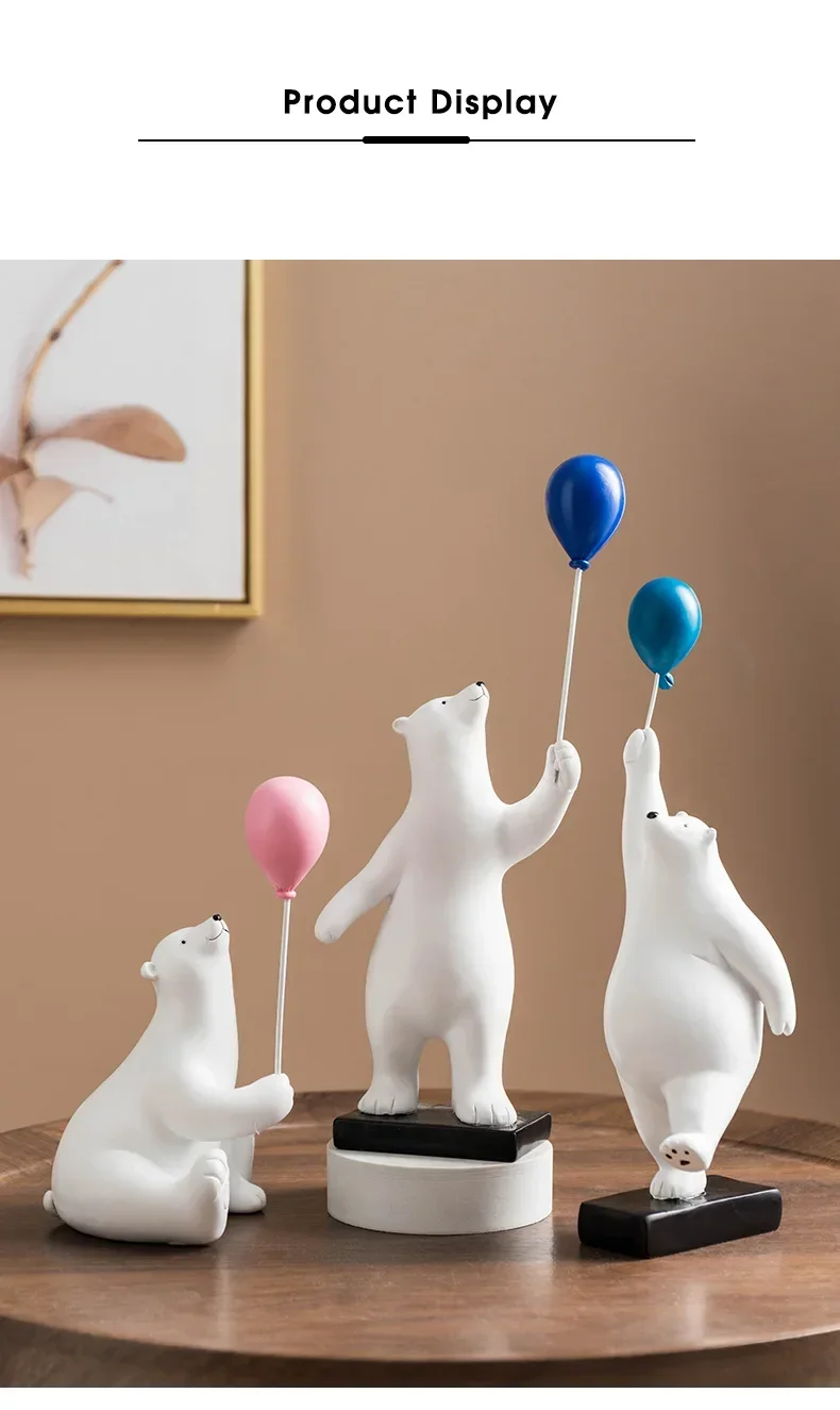 Nordic Polar Balloon Bear Sculpture