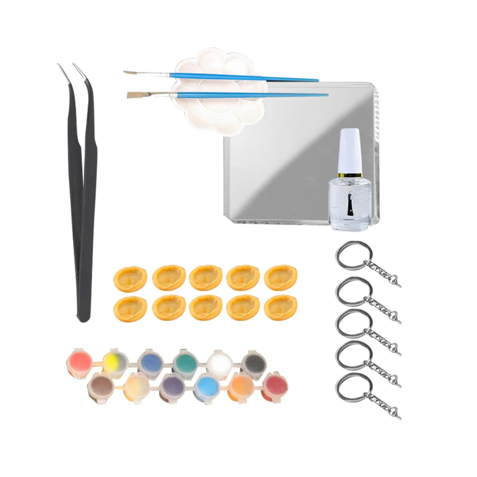 Polymer Clay DIY Tool Set Acrylic Pigment Material Art Crafts for Craft Jewelry Making Resin Casting Modeling Sculpting Students