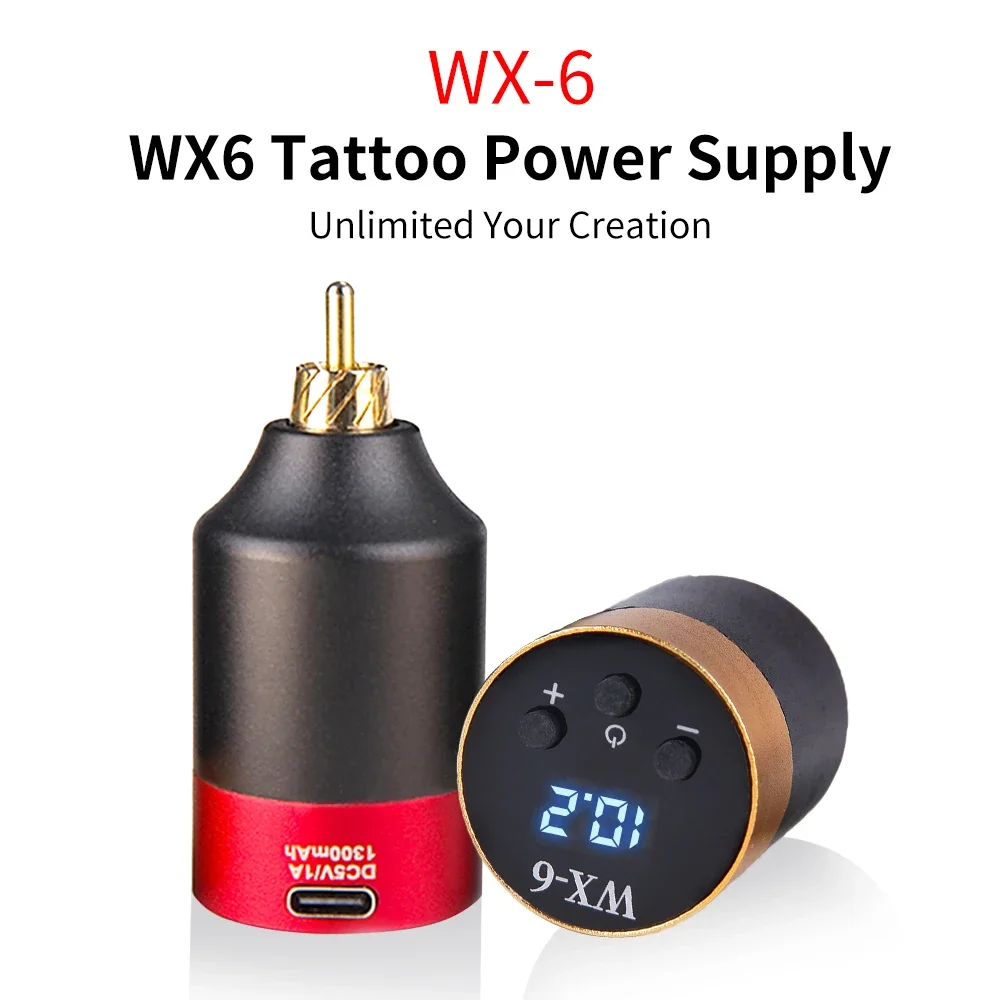 Best of Mini Portable Wireless Tattoo Power Supply Profession RCA / DC Interface Fast Charging WX-6 Tattoo Batterry For Tattoo Pen Machine Reviews & Tips