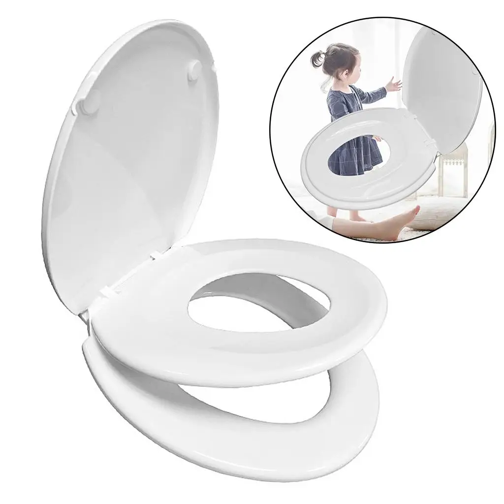 Toilet Seat with Built, Slow-Close, Removable that will Never Loosen, White