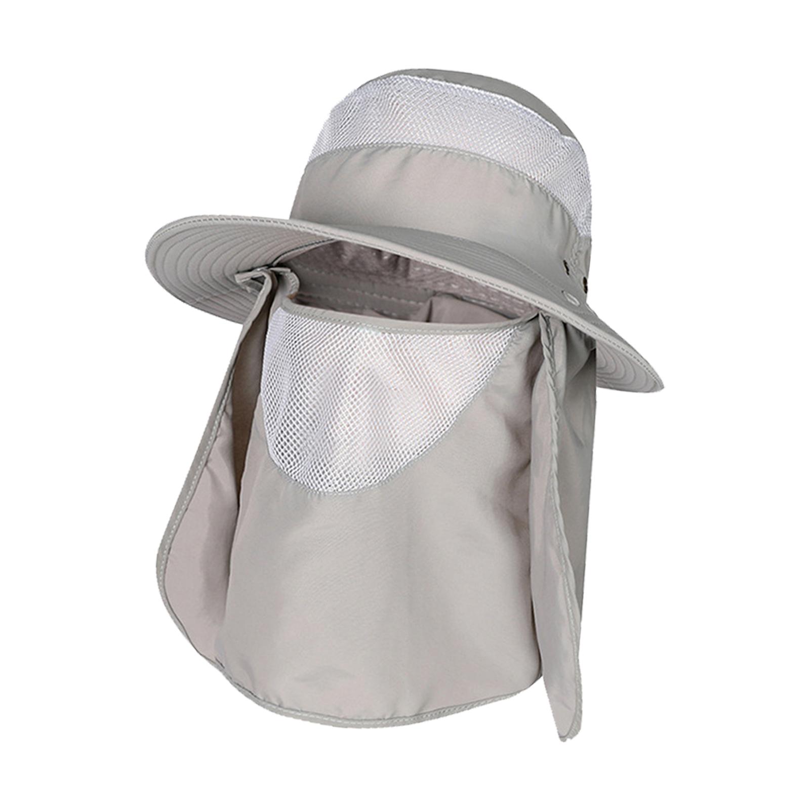 Fishing Hats Summer Cap Bucket Hat Face Cover Foldable Cap with Removable Neck