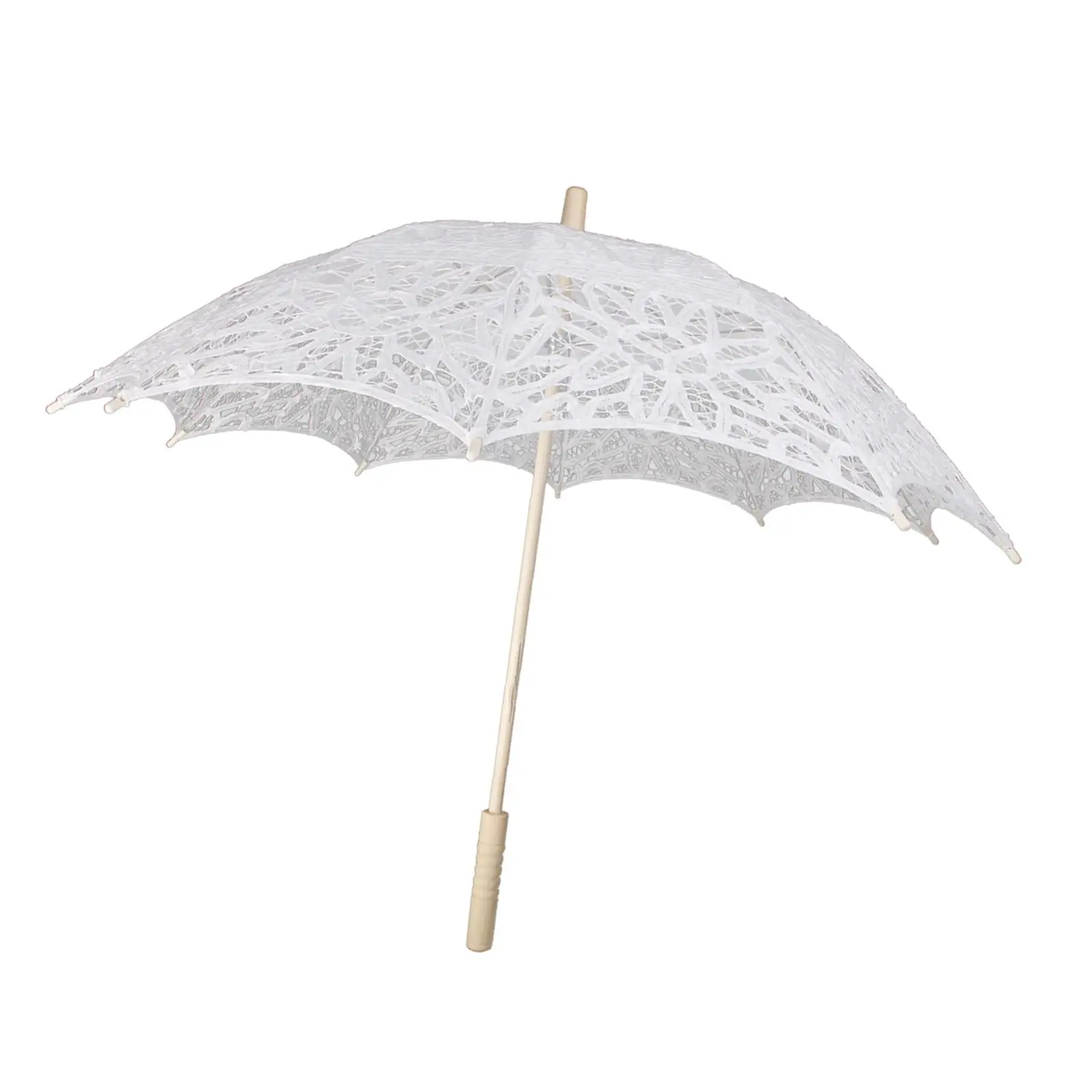 Lace flower girl parasol white wedding party bridal umbrella tree