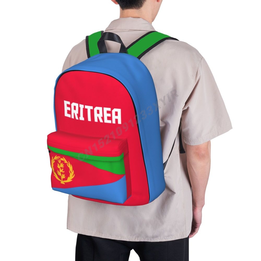 Unissex mochila eritreia bandeira eritreia ponto schoolbag