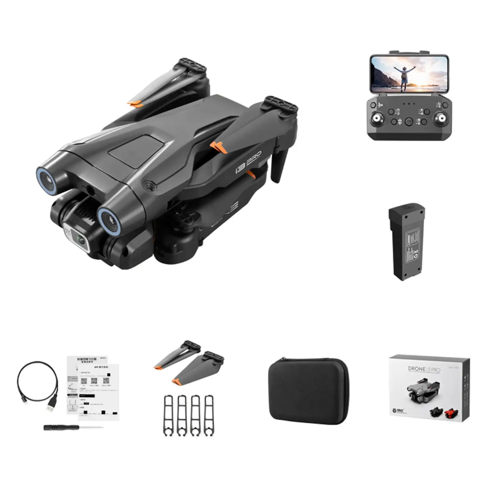 Foldable RC Drone with 4K Cameras Remote Control Quadcopter for Girls Birthday Gifts