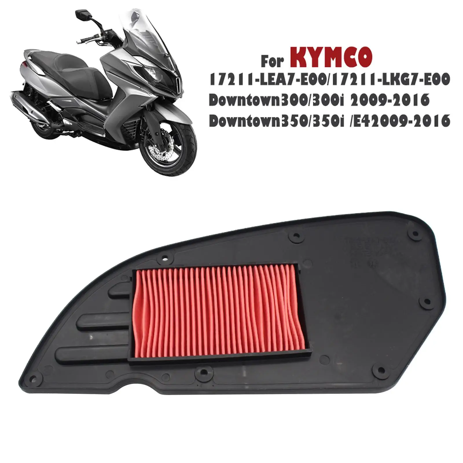 Motorcycle Air Filter Cleaner for Kymco Downtown 300 300i 2009- 16 17211-Lkg7-E00 Replacement Accessories Parts