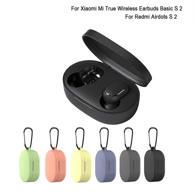 Silicone Protective Cover for Redmi Airdots 2 3 S Case Shell for Xiaomi Mi  True Wireless Earbuds Basic 2 SBox With Hook - AliExpress