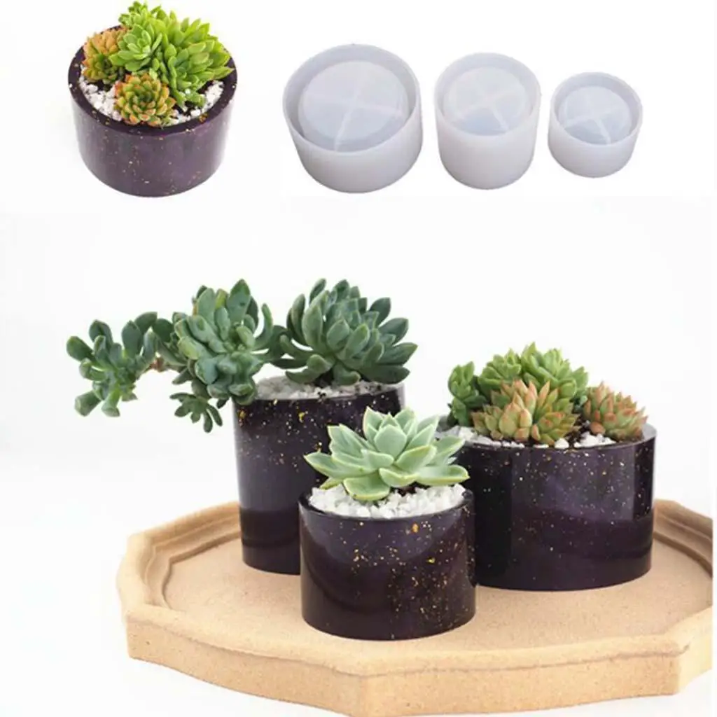 Succulent Plant Pot Resin Molds for DIY Handcraft for Gardening Home Decor