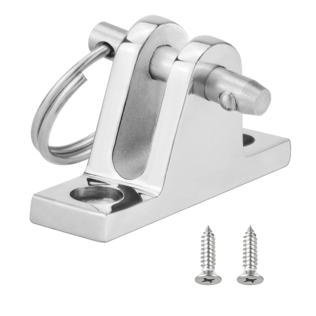Stainless Steel Deck Hinge Boat Bimini Top Fitting Removable Pin