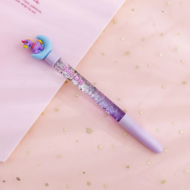 Wholesale Rainbow Fairy Stick Glitter Ballpoint Pen With Blue And Black  Ink, Drift Sand Glitter Crystal Perfect Girls Gift VT0329 From  Toponlineshop, $0.34