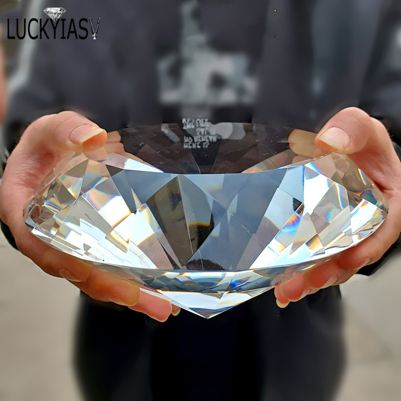 1PC Klar Kristall Große Glas Diamant Party Große Romantische Diamant Dekoration Vorschlag Hause Dekoration Ornamente Handwerk Geschenke – Detail 4