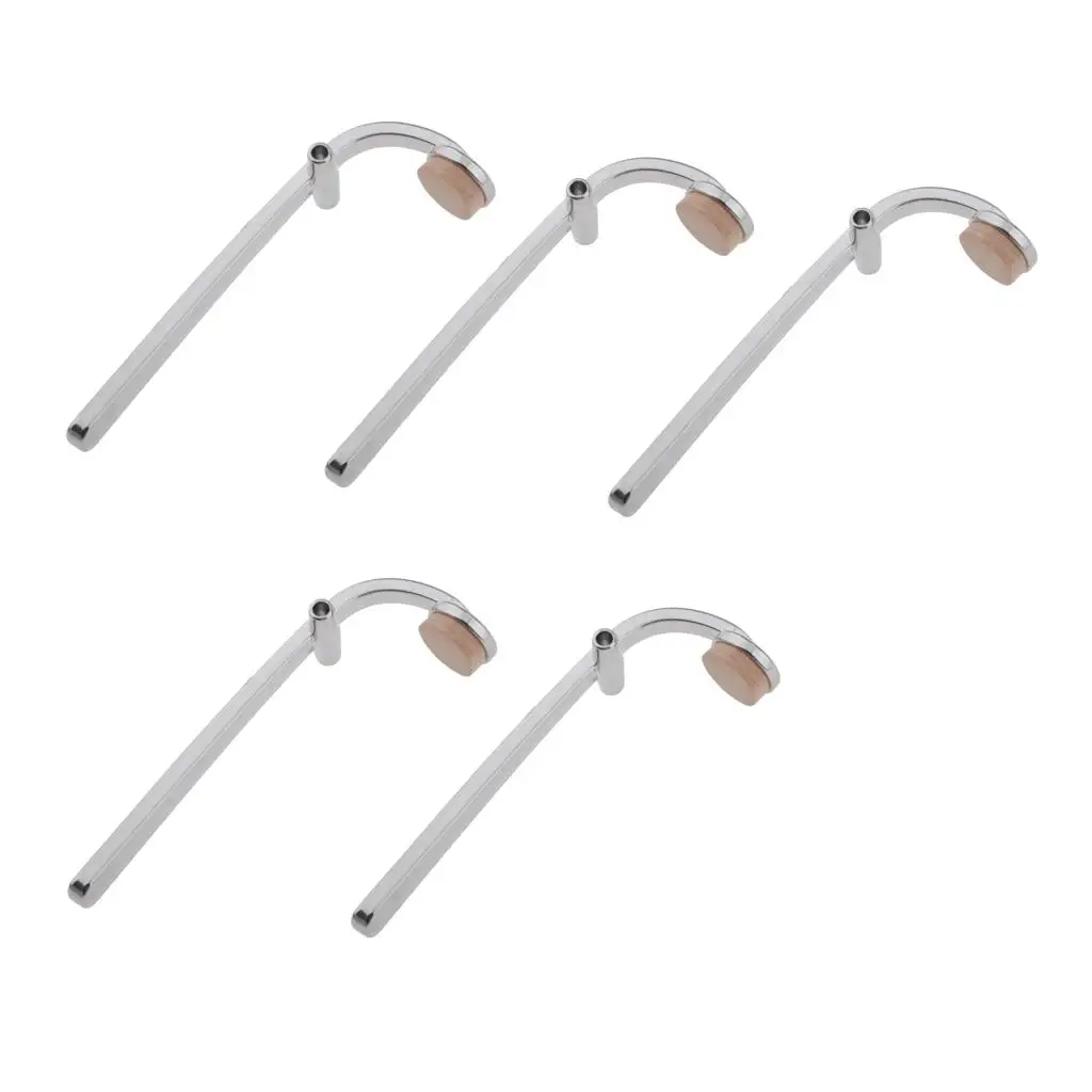 5 Lot Silver Stainless Steel Trombone Spit Value W/ Cork Pad