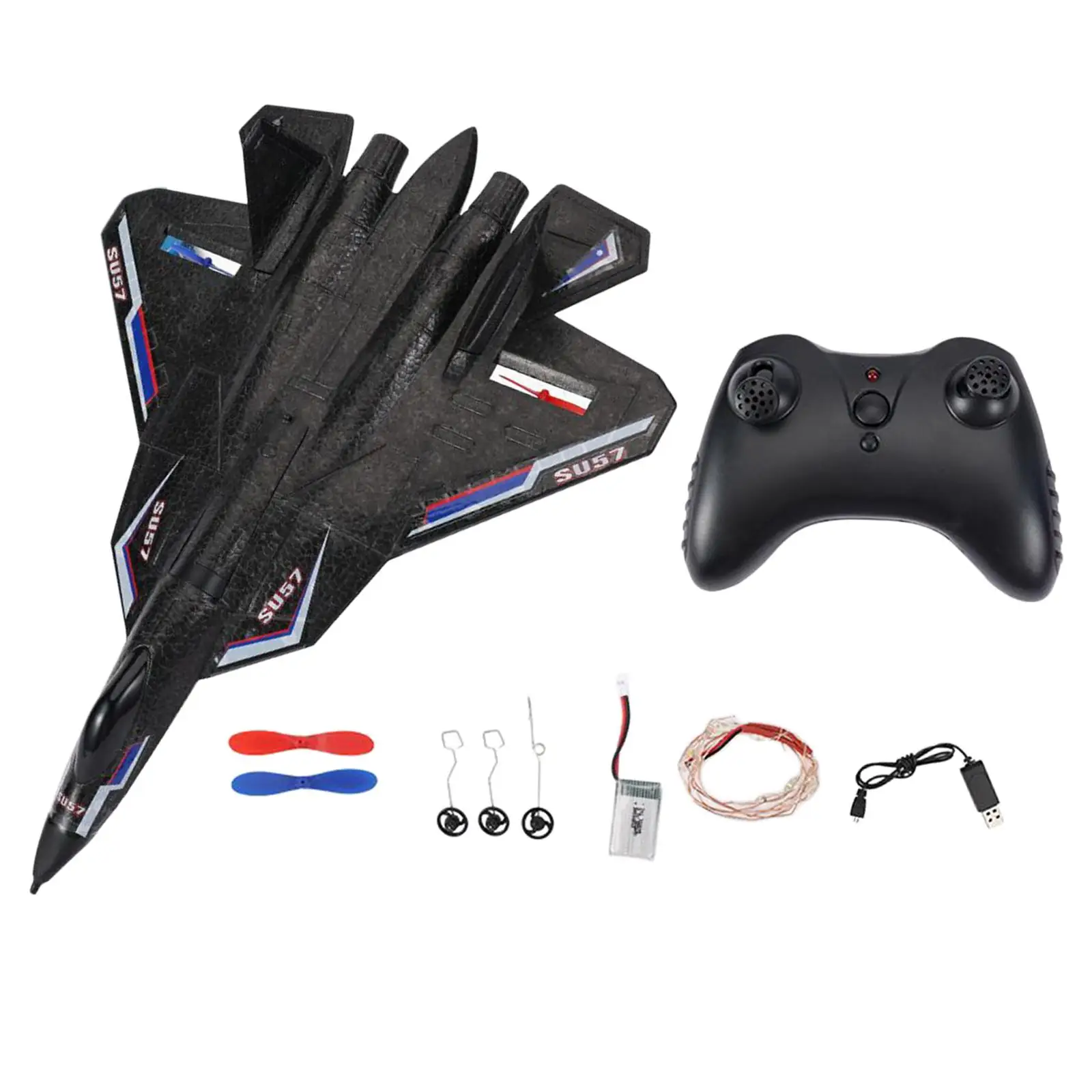 2.4G 2 Channel EPP Foam RC Aircraft Remote Control Fixed-Wing SU-57 Glider Plane