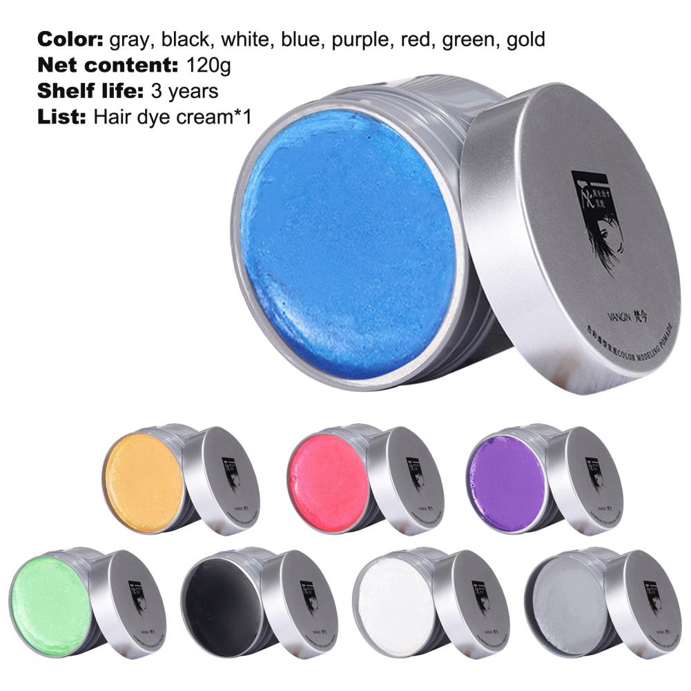 Description Picture 6 of item120g Easy-operating Hair Wax Easy-cleaning Colorful Easy-carrying Hair Colour Styling Wax Clay