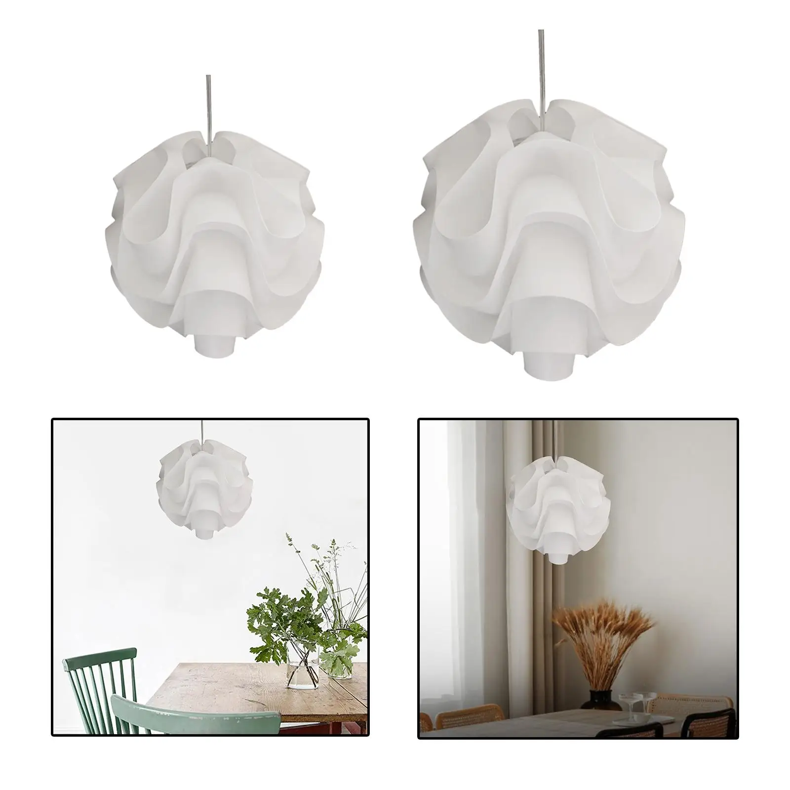2Pcs White Lamp Shade Pendant Light Ceiling Light Fixture Cover Bedroom Room