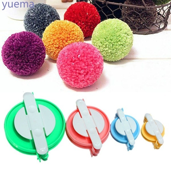 Description Picture 4 of item8PCS 4 Sizes Fluff Ball Weaver PomPom Maker Knitting Loom Kit Kids DIY Diy Craft Supplies Maker Knitting Tools