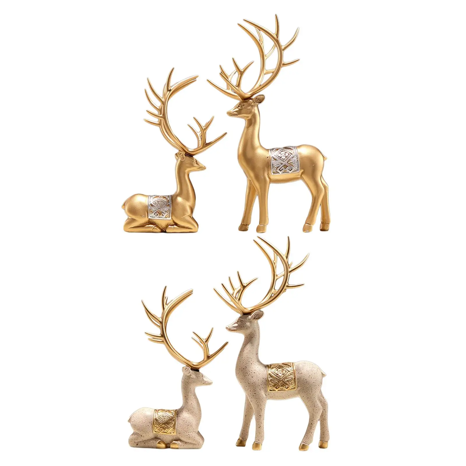 Reindeer Statue Ornaments Deer Sculpture for Living Room Home