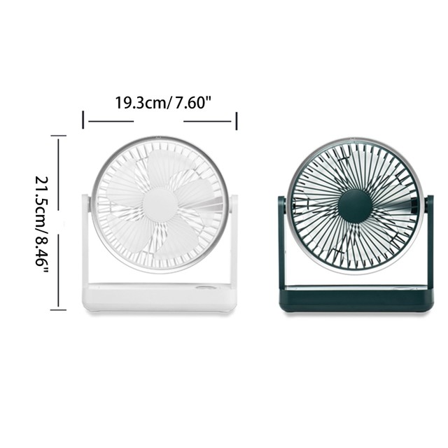 Desktop Fan Digital Display Usb Small Fan Rechargeable Long