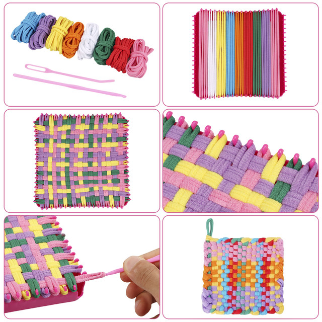 Weaving Loom Kit Toy for Kid and Adults Potholder Loop Crafts for Girls Pot  Holder Loom Knitting Kits - AliExpress