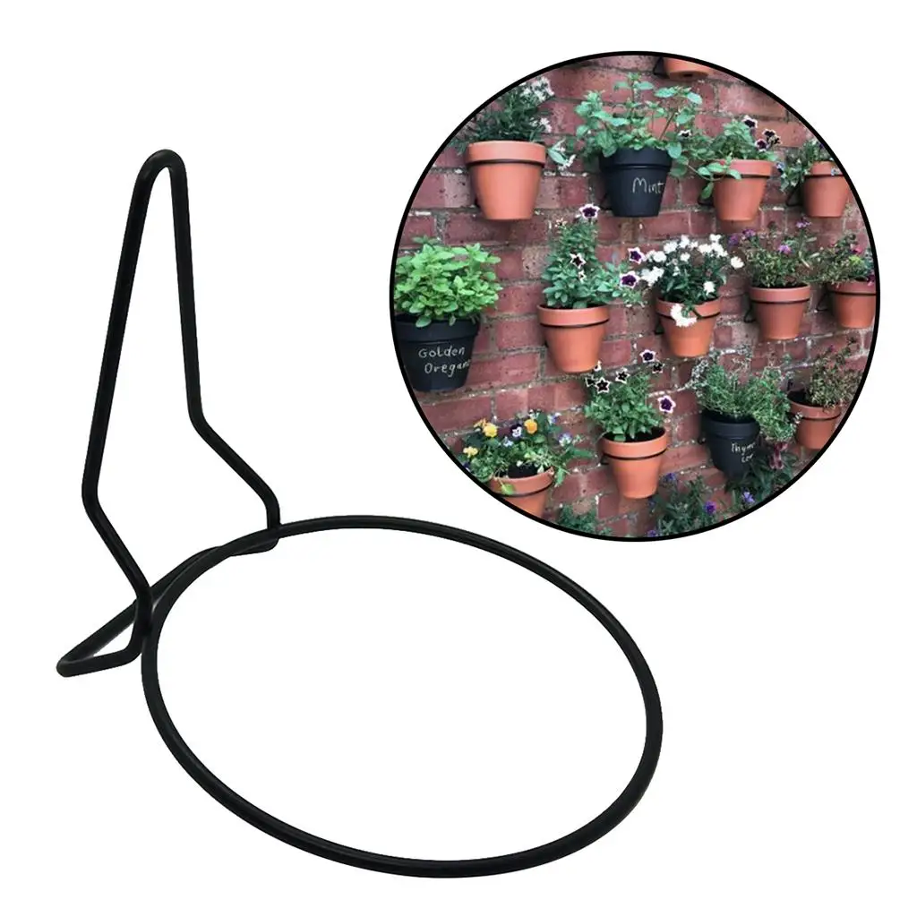 Round Flower Pot Container Holder  Wall Mounted  Planter Hook Hanger