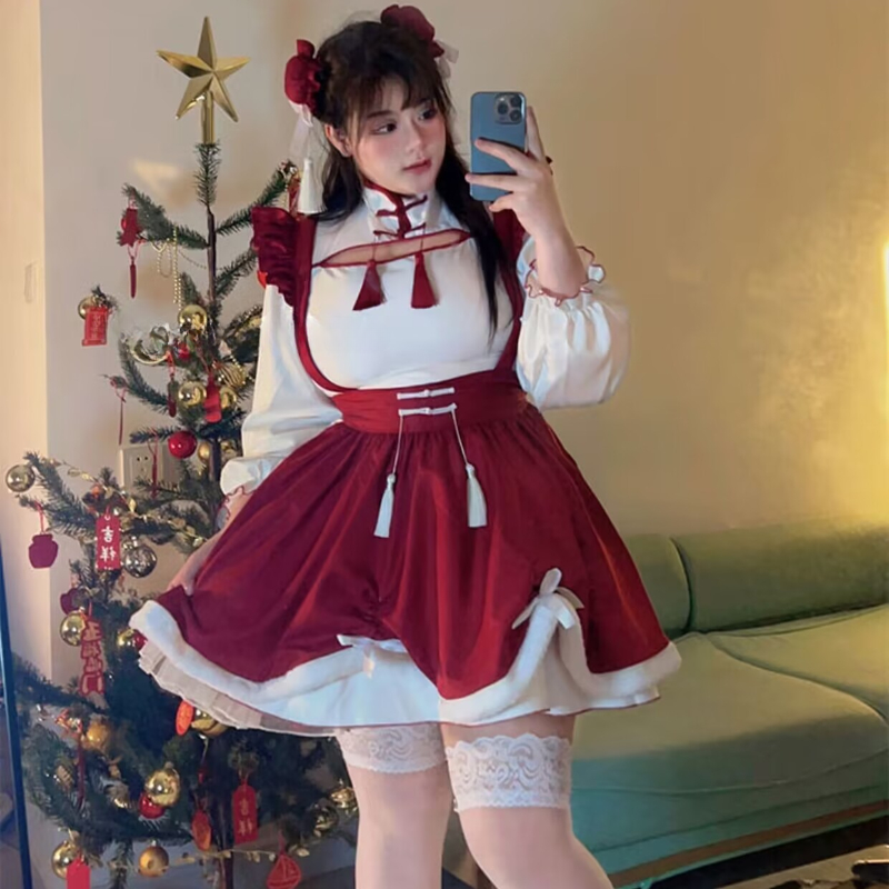 Anime Maid Lolita Cosplay Kleid Kawaii Cheongsam Dress 5XL 2