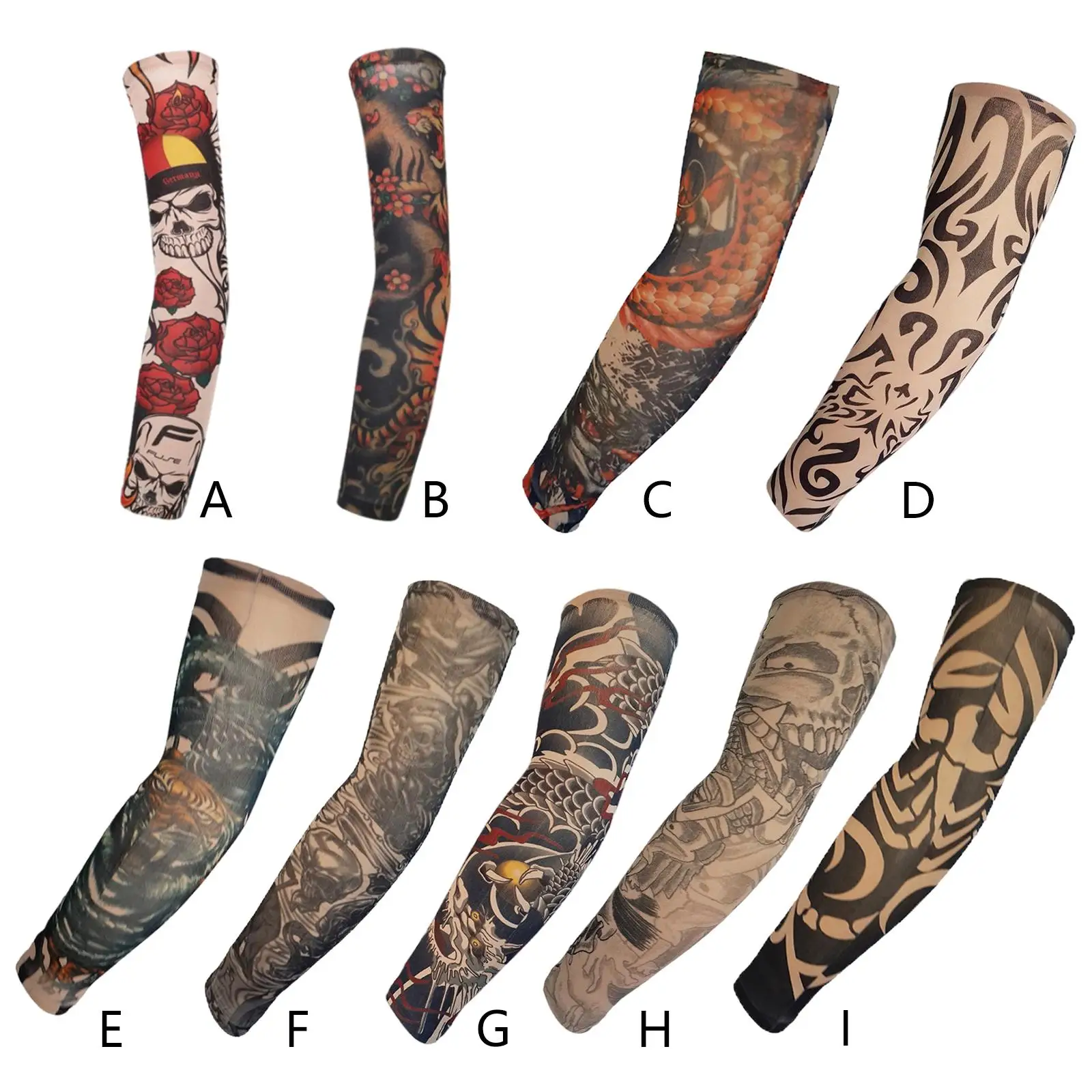 Tattoo Arm Sleeves Arm Cover Sun Protection for Running Men & Women Football