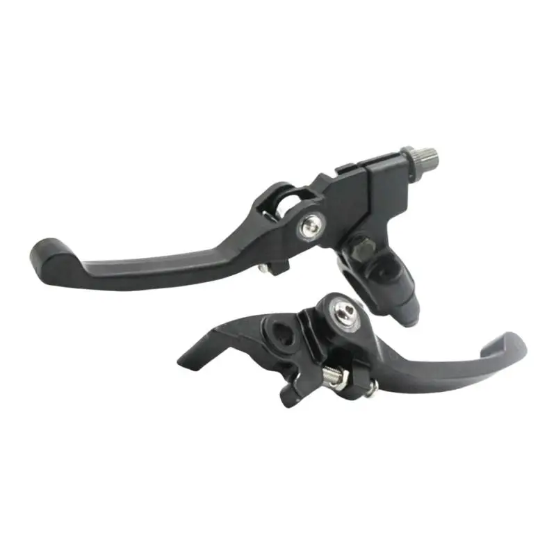 Folding Left & RightClutch & Brake Handlebar Grip Lever for Motrobike Black