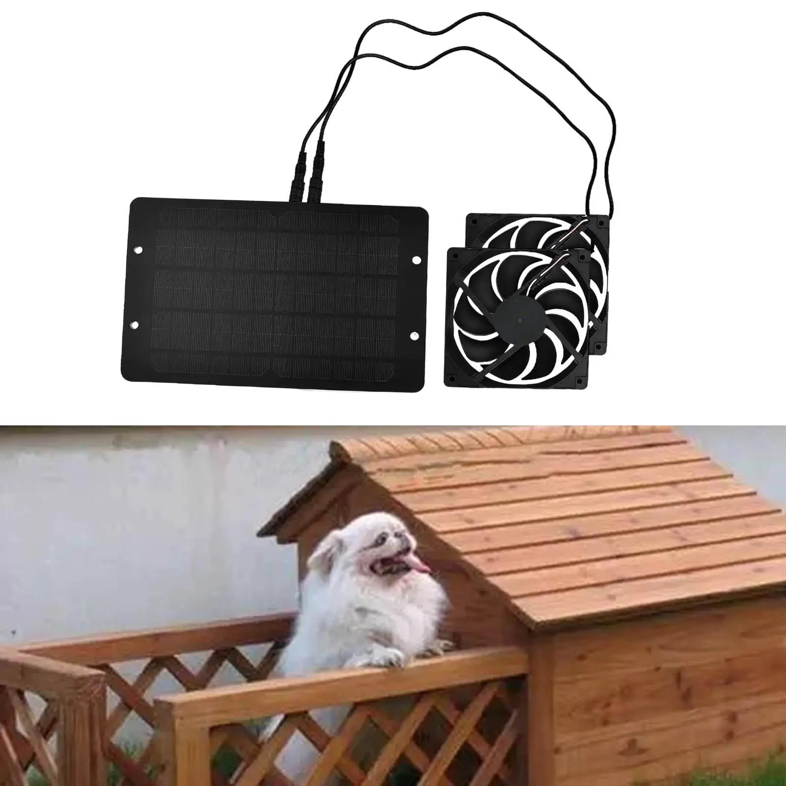 Waterproof Solar Panel Exhaust Fan Air Ventilator Extractor Fan 10W Outdoor for Pet Houses Camping Chicken Coops Greenhouse RV
