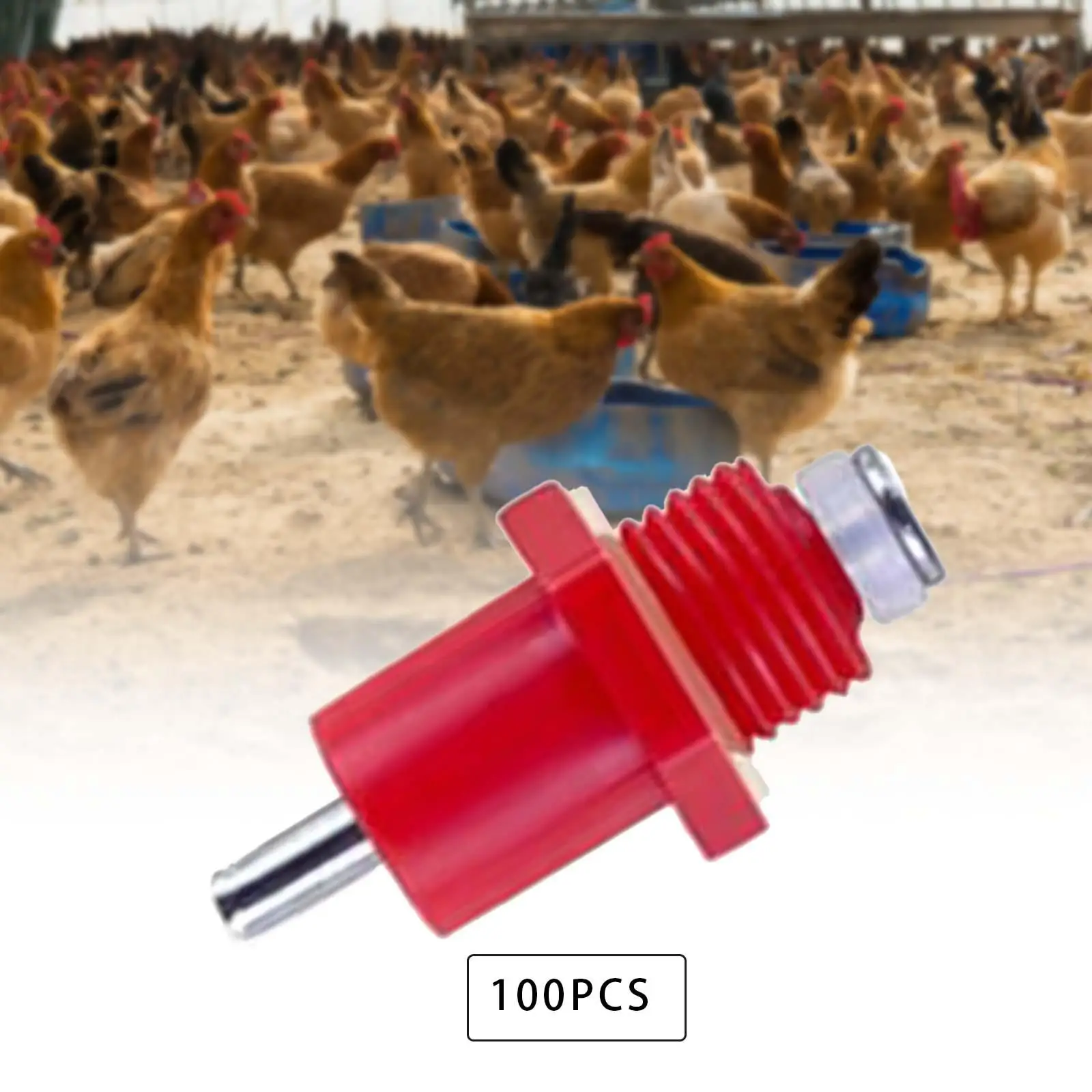 100 Pieces Automatic Poultry Water Nipple Drinker Screw in Type Sturdy Convenient Installation Feeder Cage Accessories Waterer