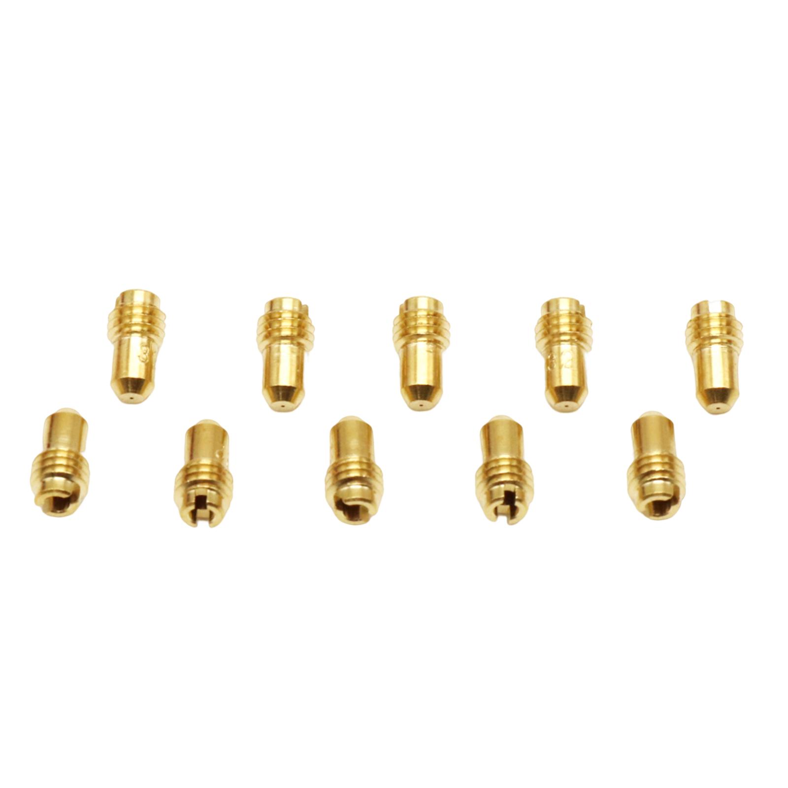 10 Pieces Slow Pilot Idle Jet High Strength Carburetor Main Jet for Dellorto Phbg Durable Easily to Install Attachment