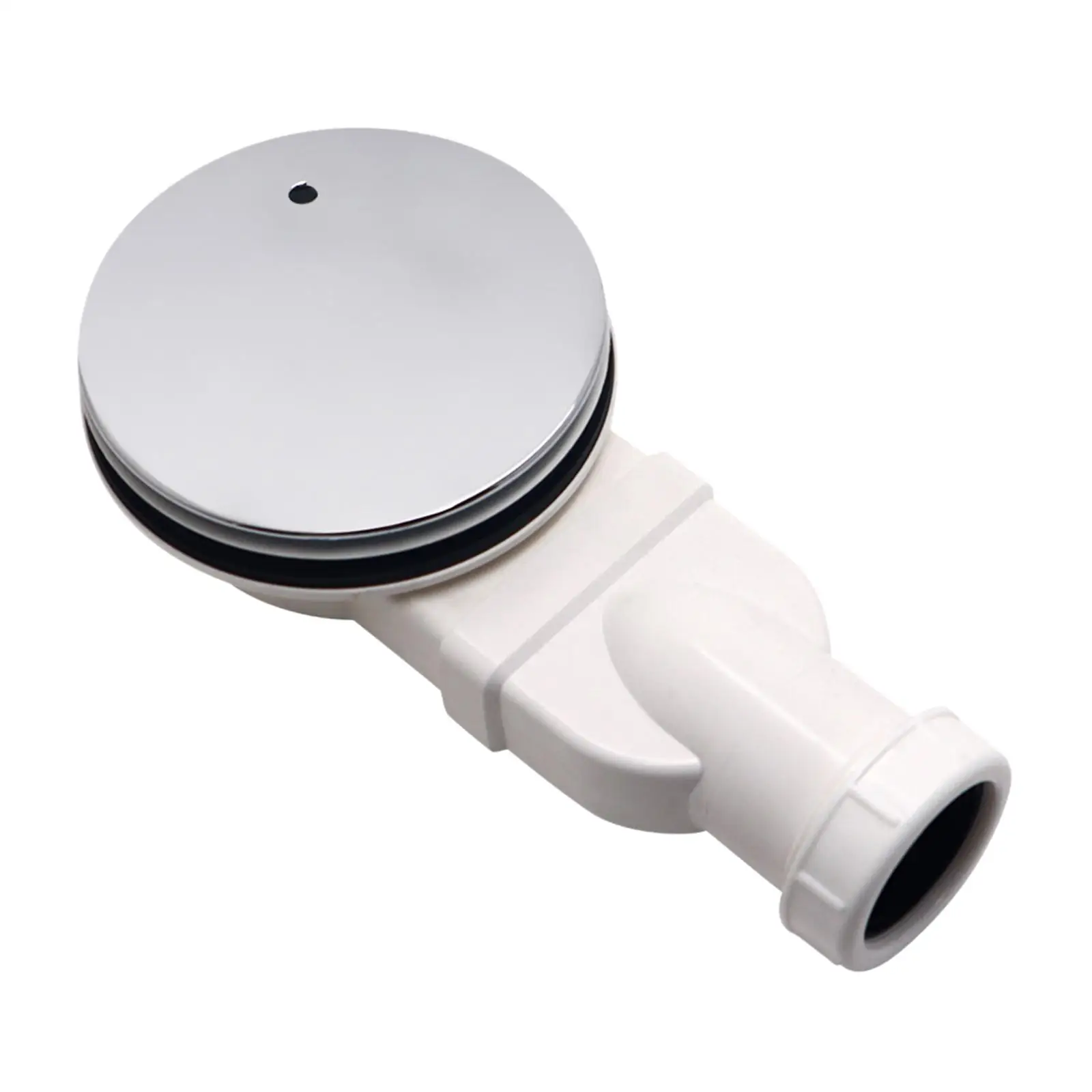 Low Profile Shower Drain PVC Drain Side Drain 1.5 inch Side Outlet Shower Drain for Kitchens Balconies Toilet Garages