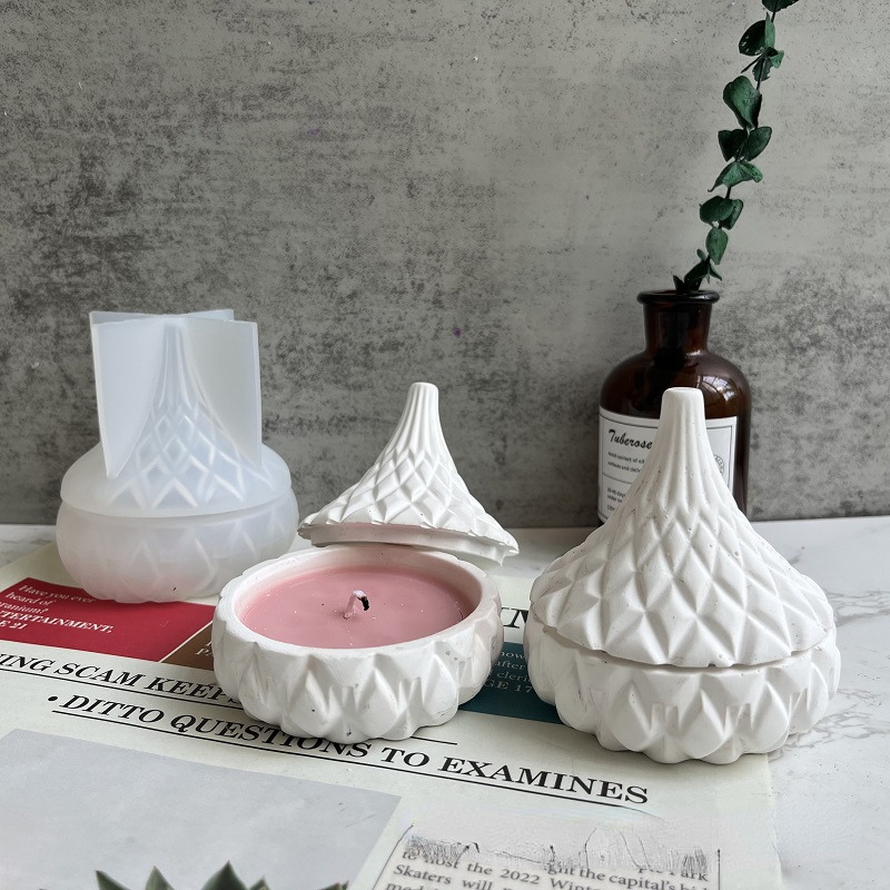 Description Picture 5 of itemJewelry Box Mold Gypsum Form Aroma Cup Epoxy Resin Mold Mongolia Cup Gypsum Form for Candles Cup Mold Silicone Mould for Cement