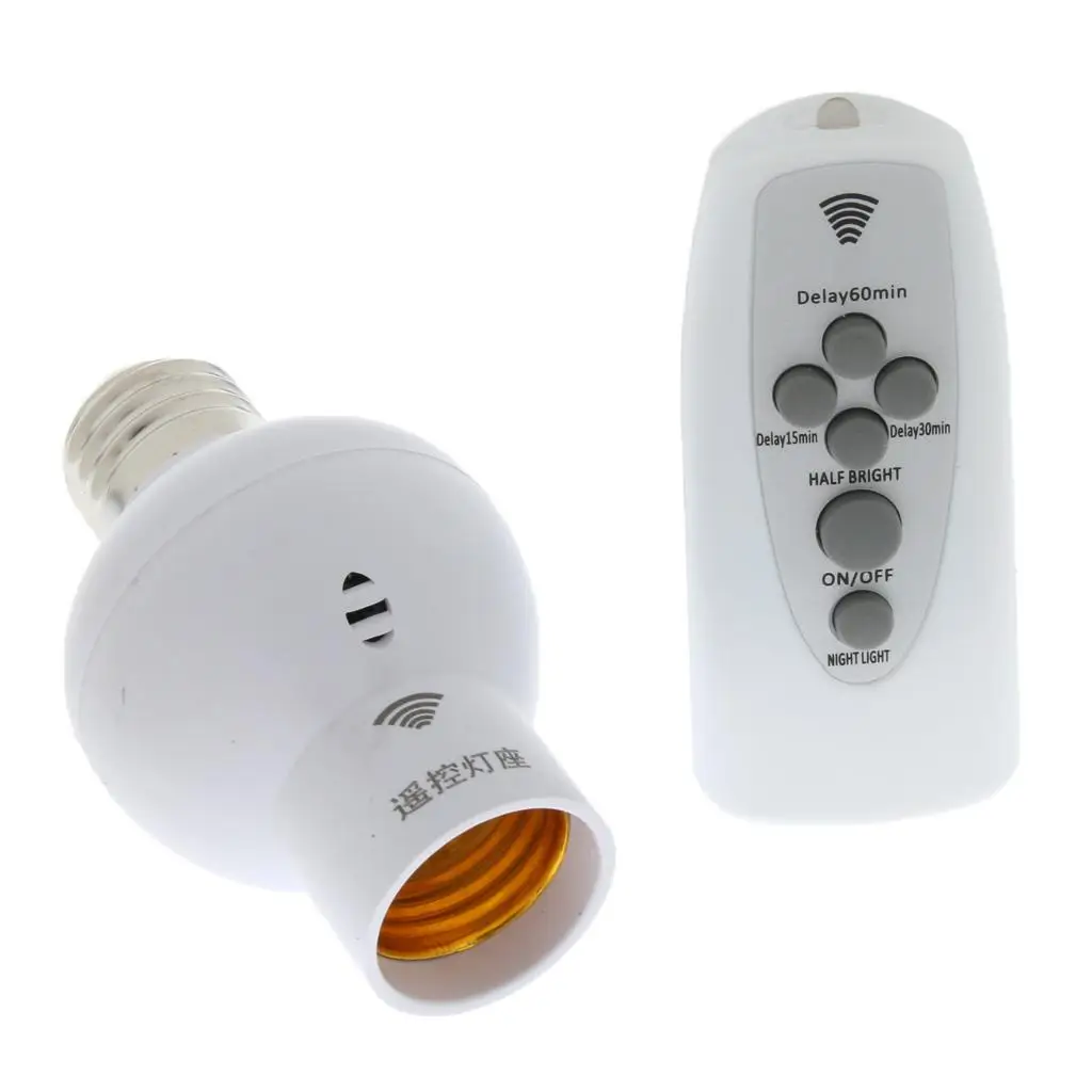 High Quality Radio Remote Control E27 Lamp Socket 5 10m Control Distance Lamp