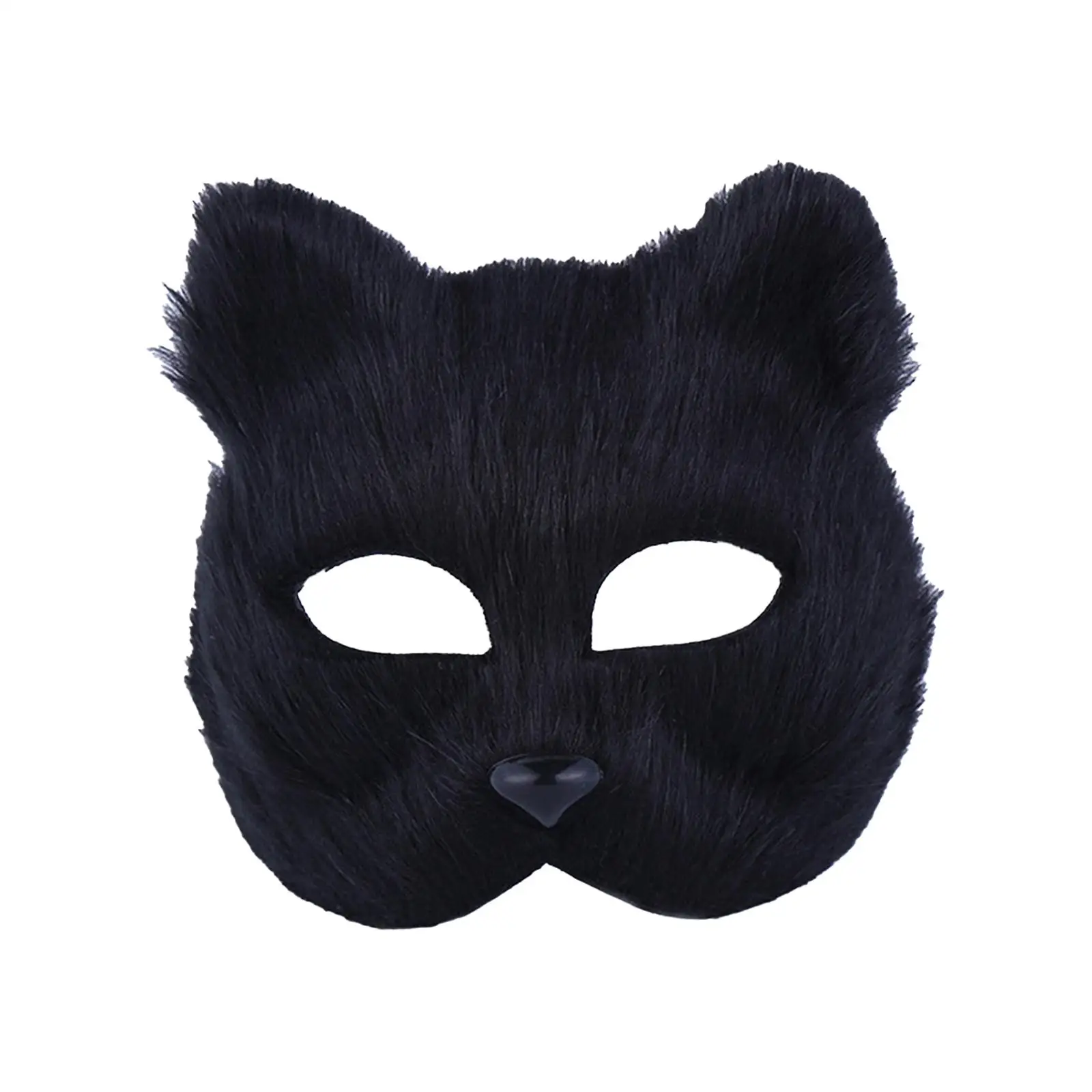 Furry Fox Mask Animal Cosplay Mask Prom Mask Decor with Adjustable Strap Party Funny Holiday Fox Halloween Mask Costume Mask