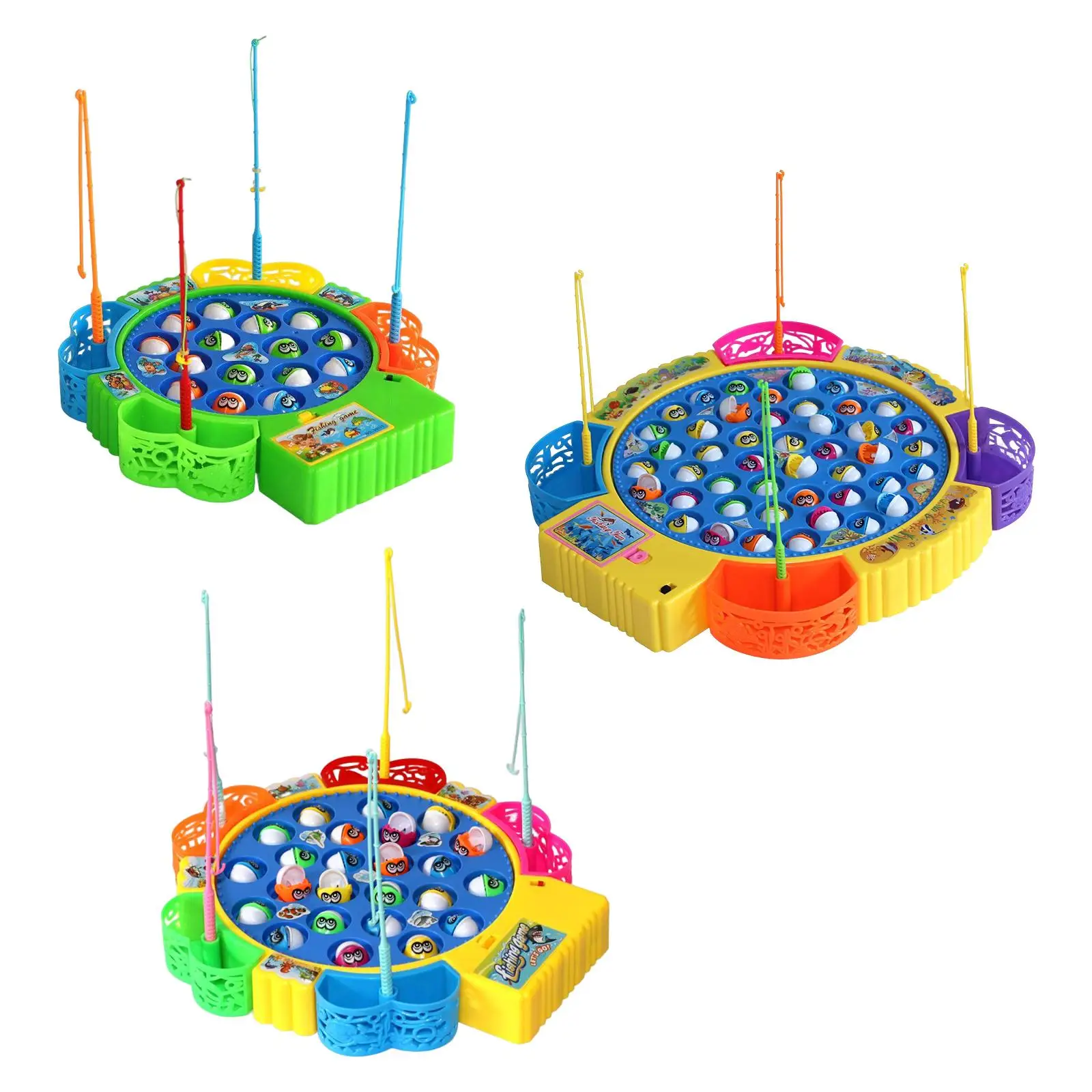 Montessori Rotating Fishing Game Kids Toy Fine Motor Skill Ability Training Kids Fishing Toy for Ages 3+ Educational Toy