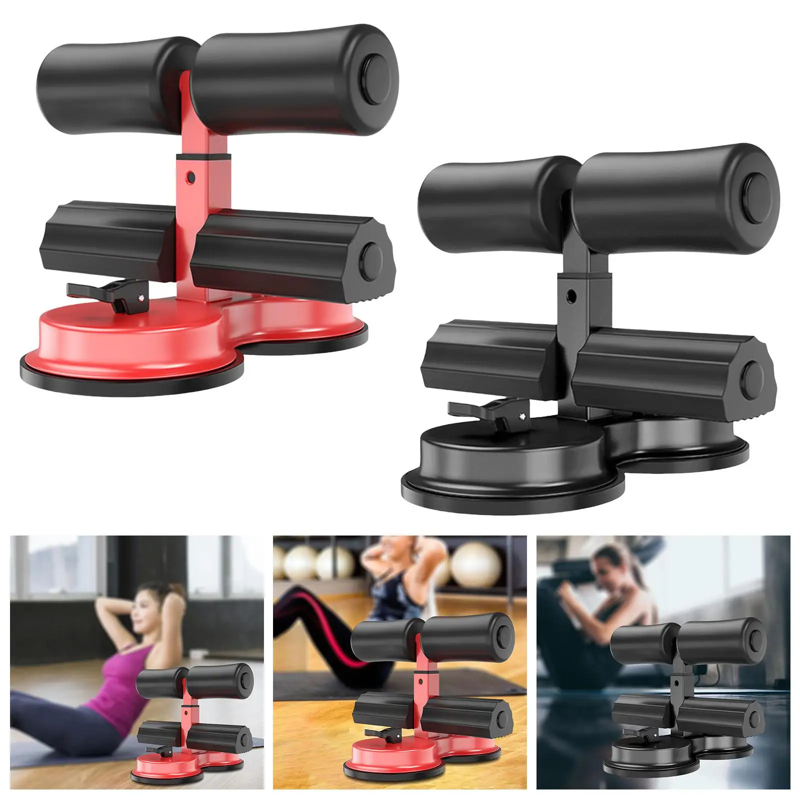 Sit Up Bar Assistance Device with 2 Suction Cups for Fitness Muscle Core