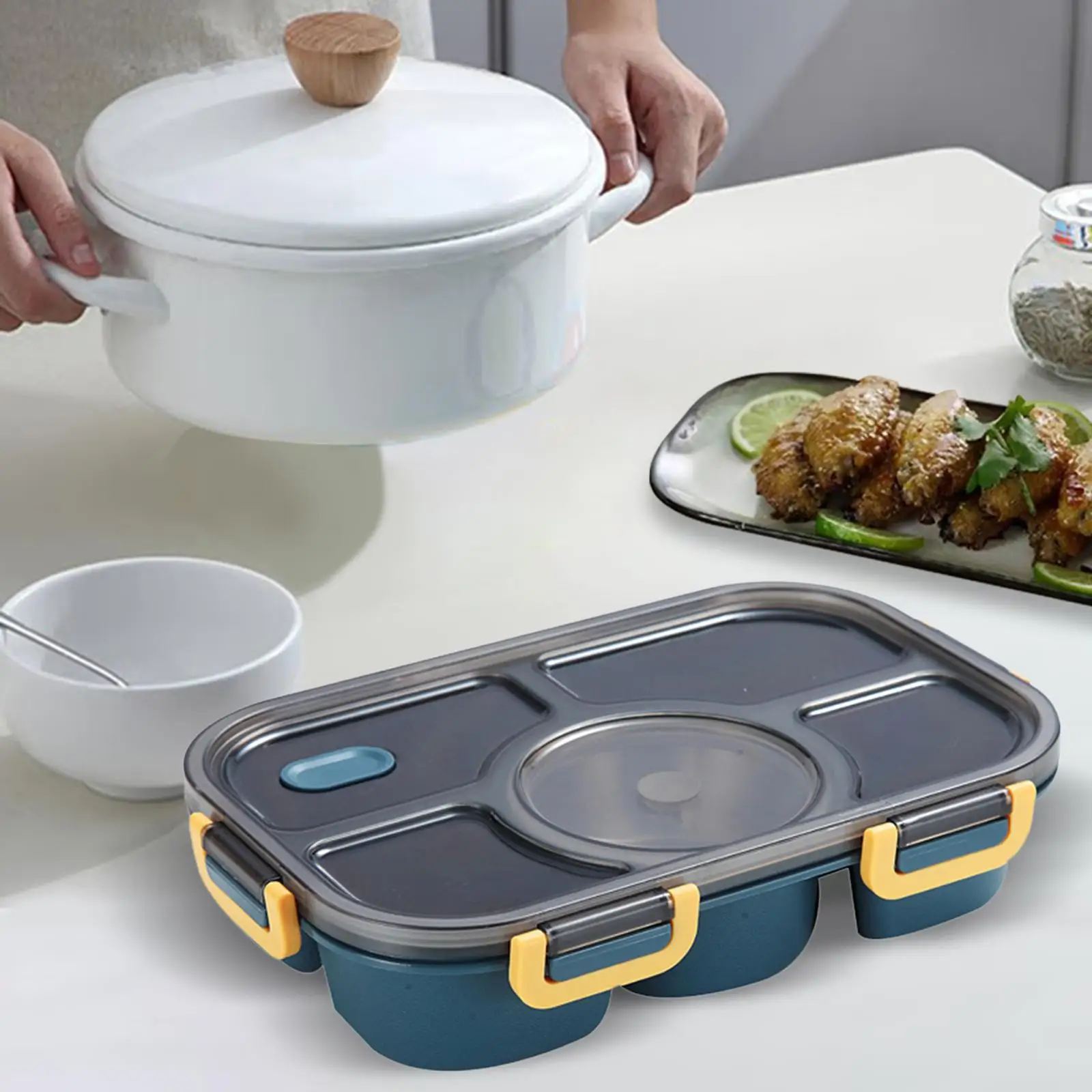 Portable Lunch Box Picnic Food Carrier Food Container Sushi Container Snack Box Bento Box Container for Home Adults