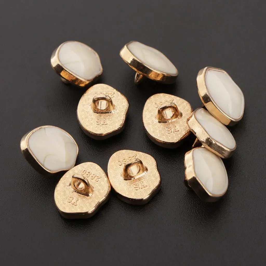 10 Shank Button Marble Enamelcovered Women Suit Woolen Coat Button Shirt Suit Trousers Button Round Shaped Sewing Button (12mm)