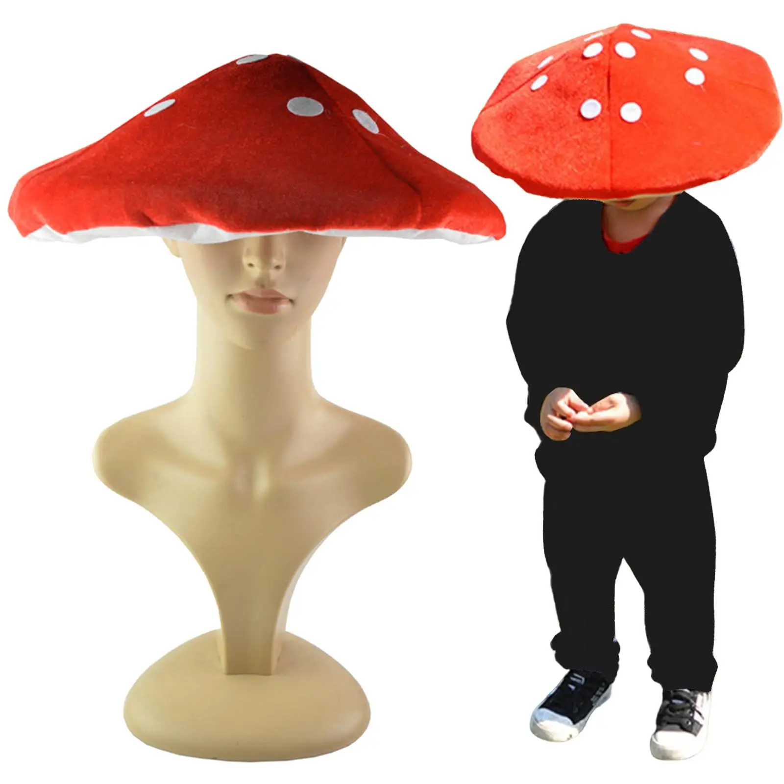 Kids Mushroom Hat Head Wear Novelty Caps Creative Carnival Cosplay