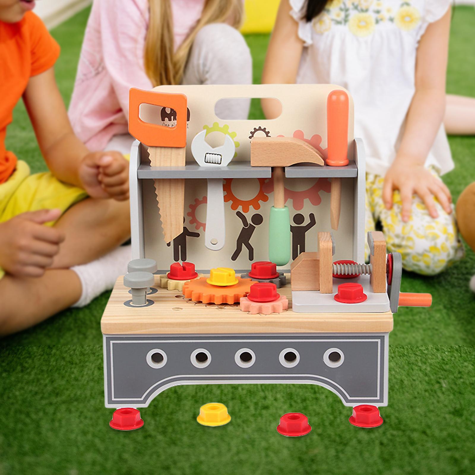 Toy Tool Kit Pretend Play Toy Simulation Repair Tool Bench for Outdoor