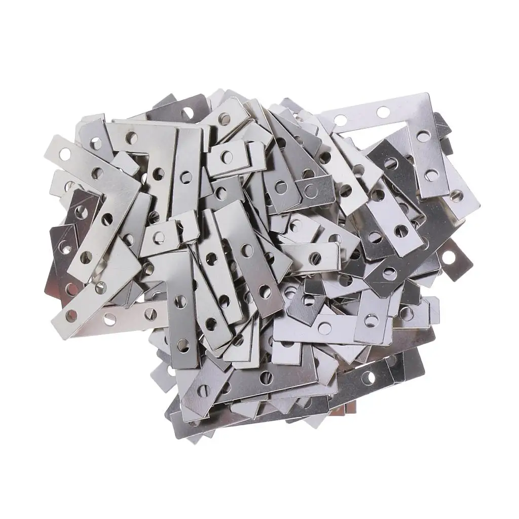 Title 2, 100pcs Heavy Duty Metal L Shape Corner Brace Pl...