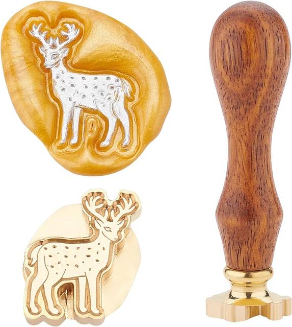 CRASPIRE Love Ice Stamp Wood Handle Wax Seal Stamp