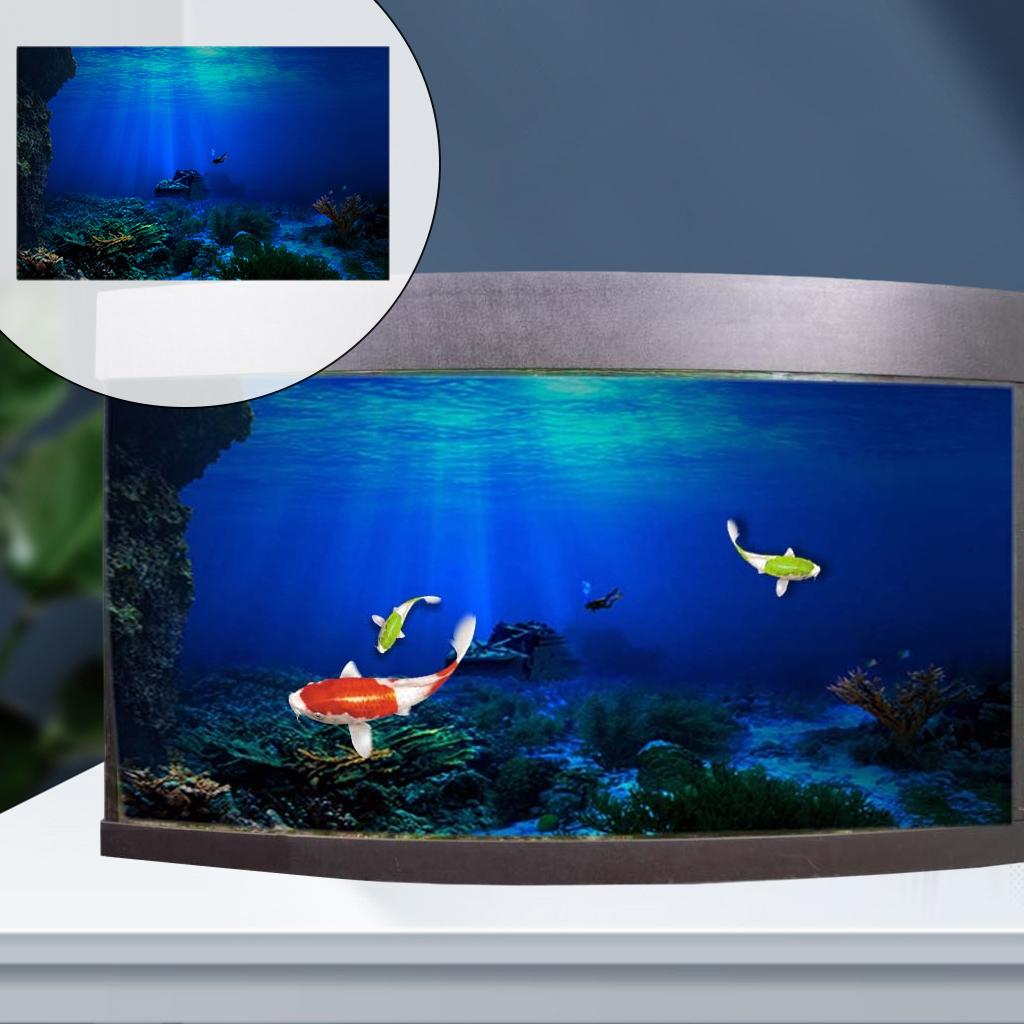 Aquarium Background Poster 3D PVC Adhesive Sticker Fish Tank Underwater  World Backdrop Decoration Paper Landscape Wallpaper| | - AliExpress