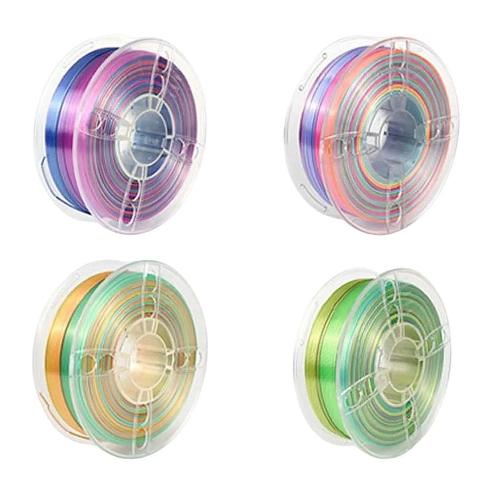 Pla 3D Printer Filament Bundle 1.75mm Good Shaping Accessories Multicolor Change Silky Shiny Neatly Wound 3D Printing Material