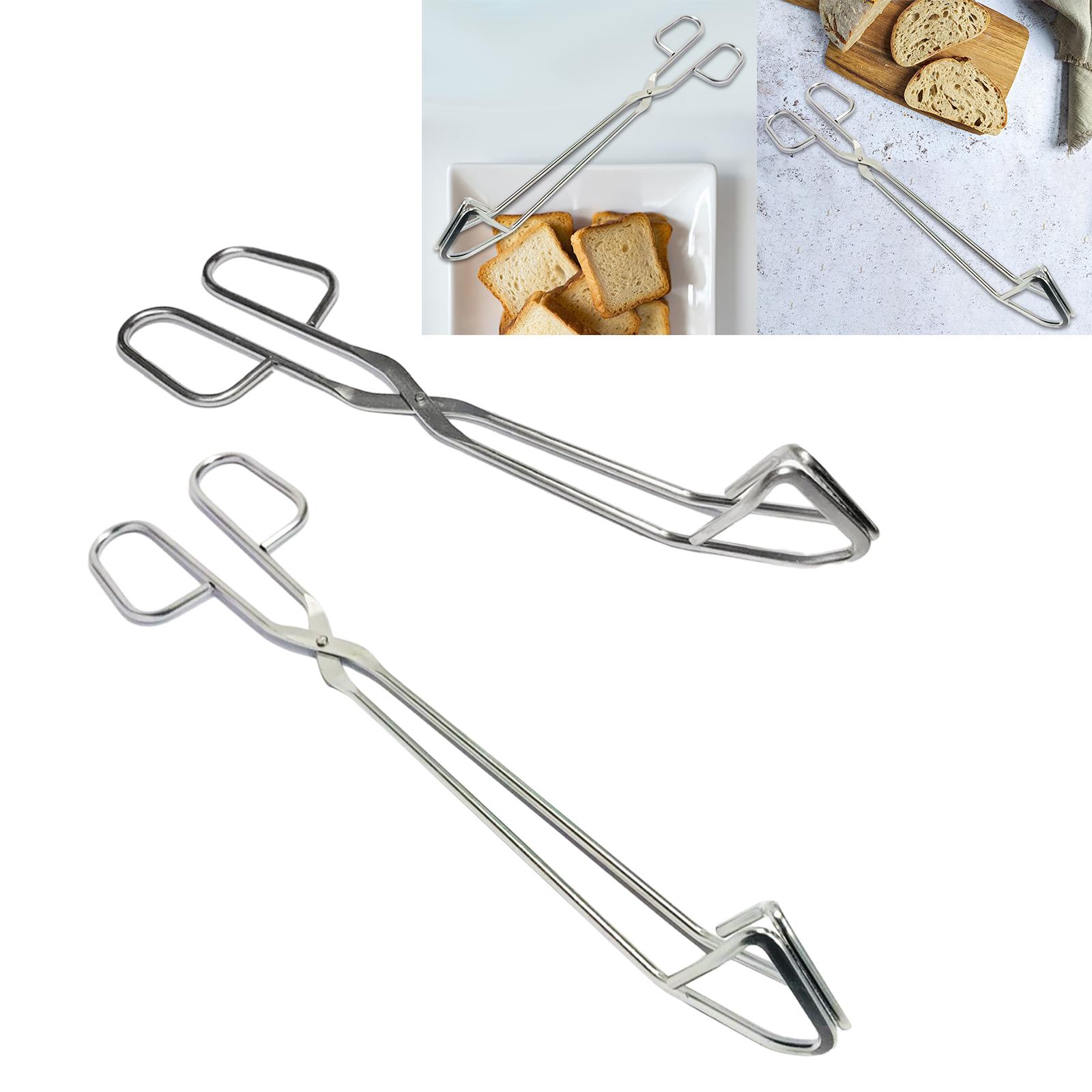 Stainless Steel Food Clip Multipurpose Heavy Duty Lightweight Barbecue Tongs for Camping Hiking Backpacking Cooking Picnic